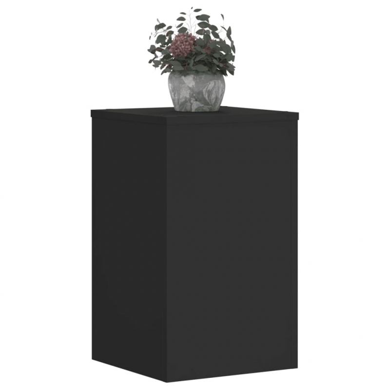 Pflanzenständer 2 Stk. Schwarz 30x30x50 cm Holzwerkstoff