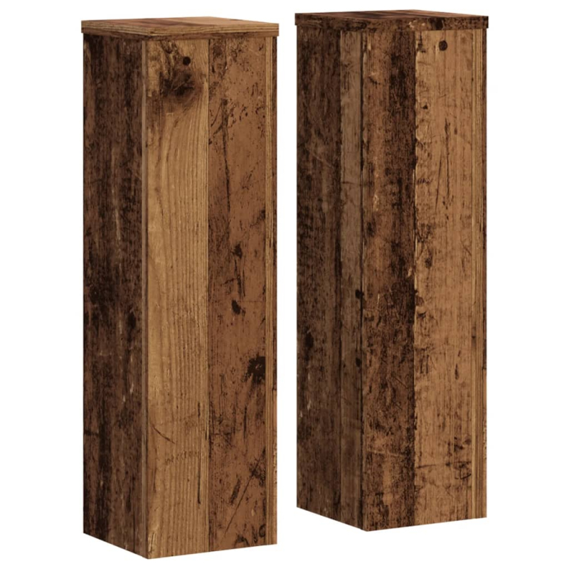 Pflanzenständer 2 Stk. Altholz-Optik 17x17x60 cm Holzwerkstoff