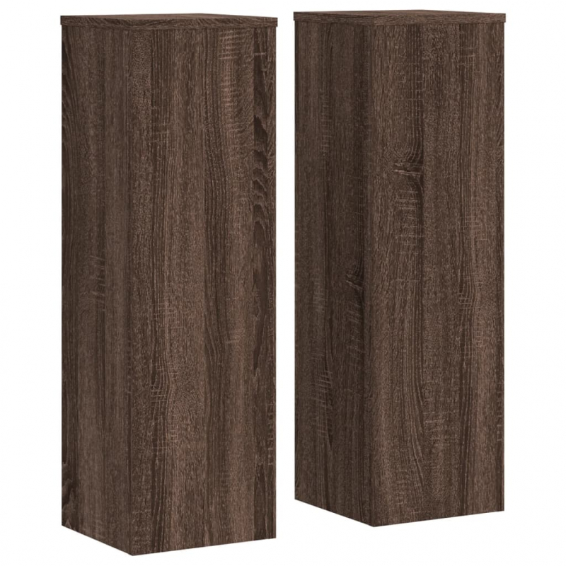 Pflanzenständer 2 Stk. Eichen-Optik 25x25x80 cm Holzwerkstoff