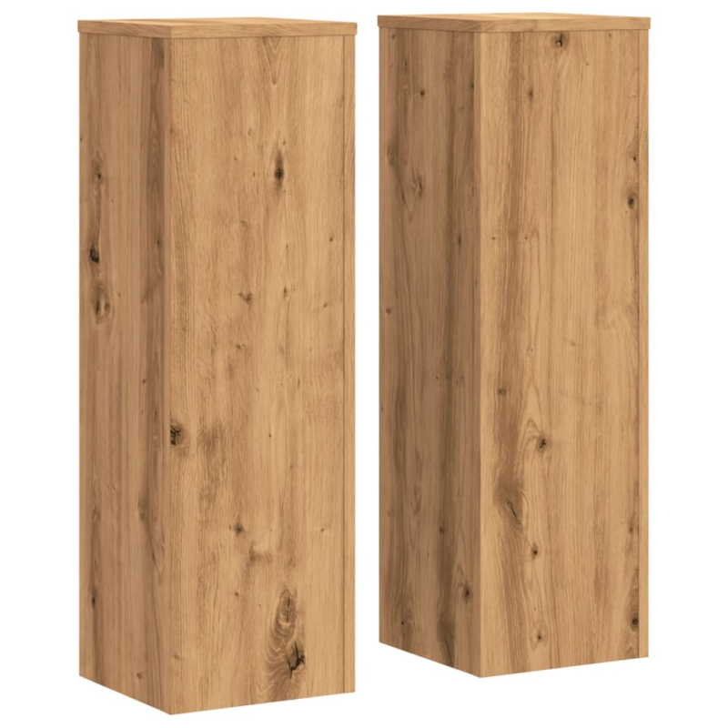 Pflanzenständer 2 Stk. Artisan-Eiche 25x25x80 cm Holzwerkstoff