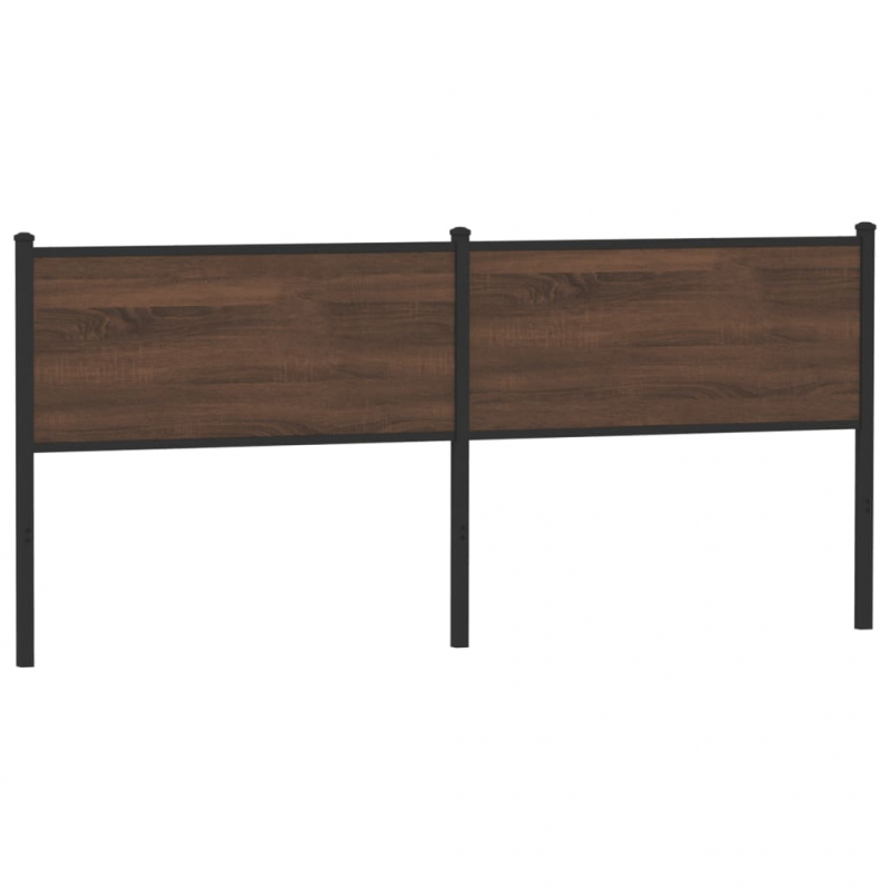 Kopfteil Braun Eichen-Optik 200 cm Holzwerkstoff und Stahl
