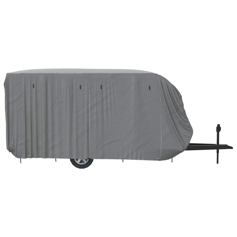 Schutzhülle für Wohnwagen Grau 610x250x220 cm Vliesstoff