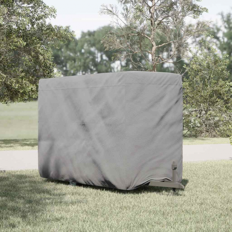 Schutzhülle für Pferdeanhänger Grau 396x178x250 cm Vliesstoff