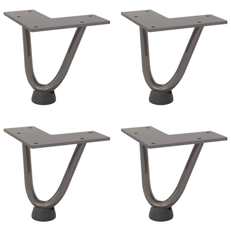 Haarnadelbeine 4 Stk. Naturstahl 10 cm Massivstahl