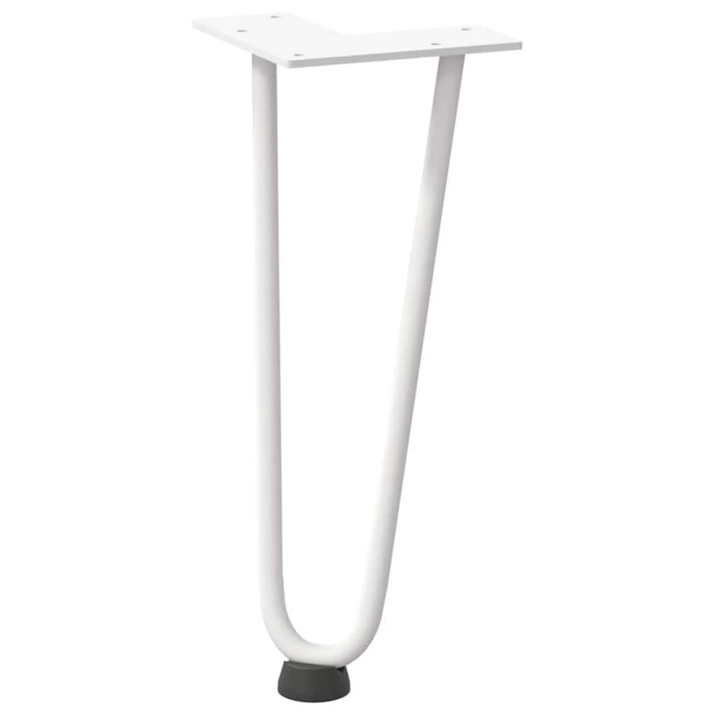 Haarnadelbeine 4 Stk. Weiß 30 cm Massivstahl
