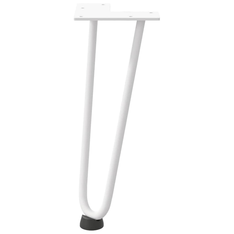 Haarnadelbeine 4 Stk. Weiß 30 cm Massivstahl