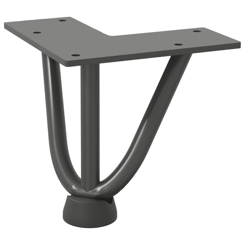 Haarnadelbeine 4 Stk. Anthrazit 10 cm Massivstahl