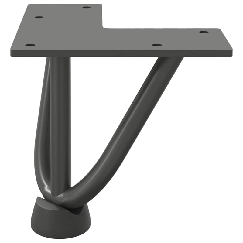 Haarnadelbeine 4 Stk. Anthrazit 10 cm Massivstahl