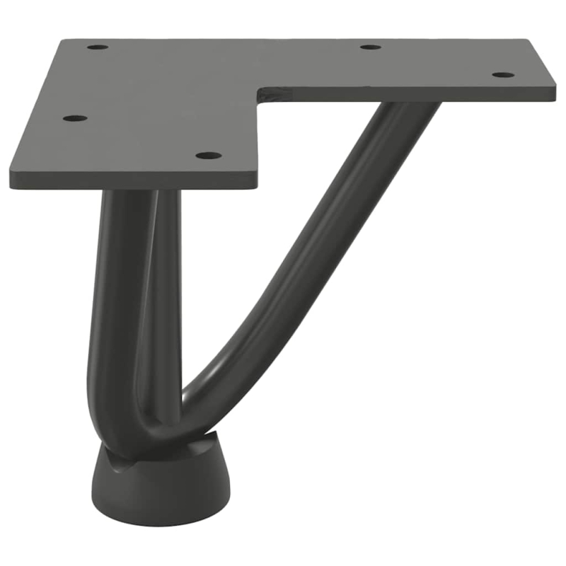 Haarnadelbeine 4 Stk. Anthrazit 10 cm Massivstahl