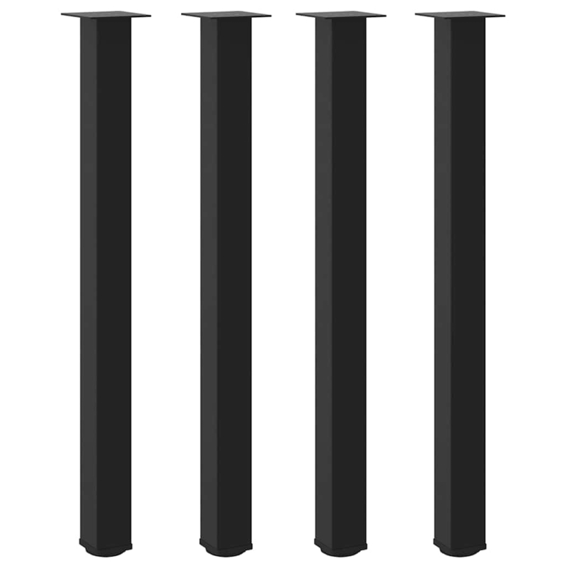 Couchtischbeine 4 Stk. Schwarz 110-112 cm Stahl