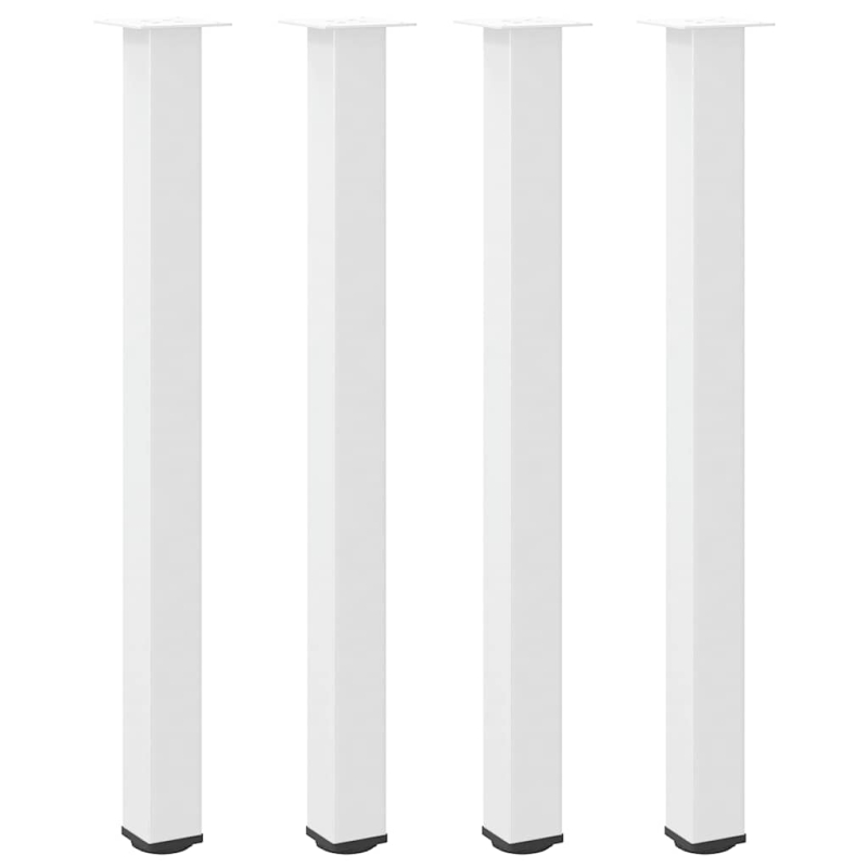 Couchtischbeine 4 Stk. Weiß 110-112 cm Stahl
