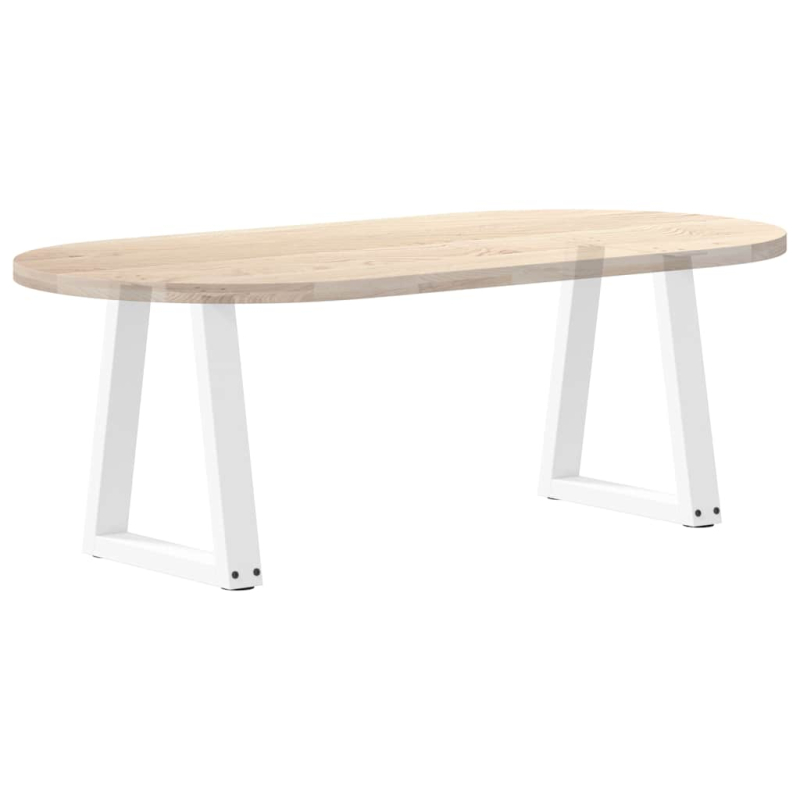Esstisch Beine V-Form 2 Stück Weiß 38x(42-43,3) cm Stahl