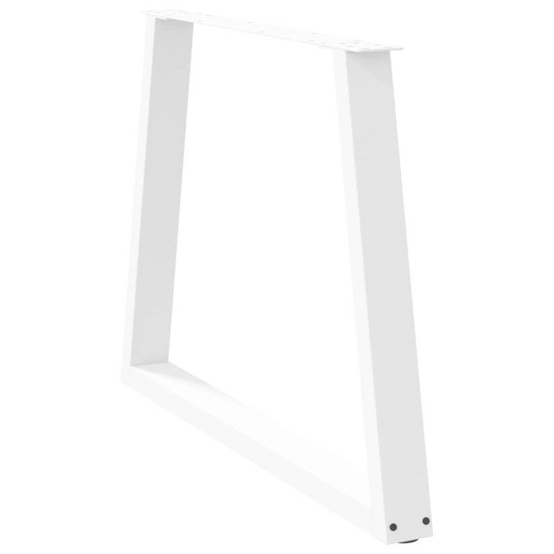 Esstischbeine V-Form 2 Stück Weiß 90x(72-73,3) cm Stahl