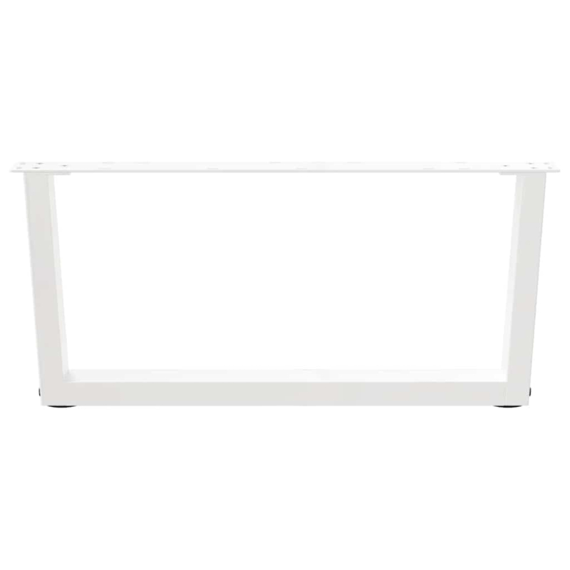 Esstischbeine V-Form 2 Stück Weiß 70x(30-31,3) cm Stahl