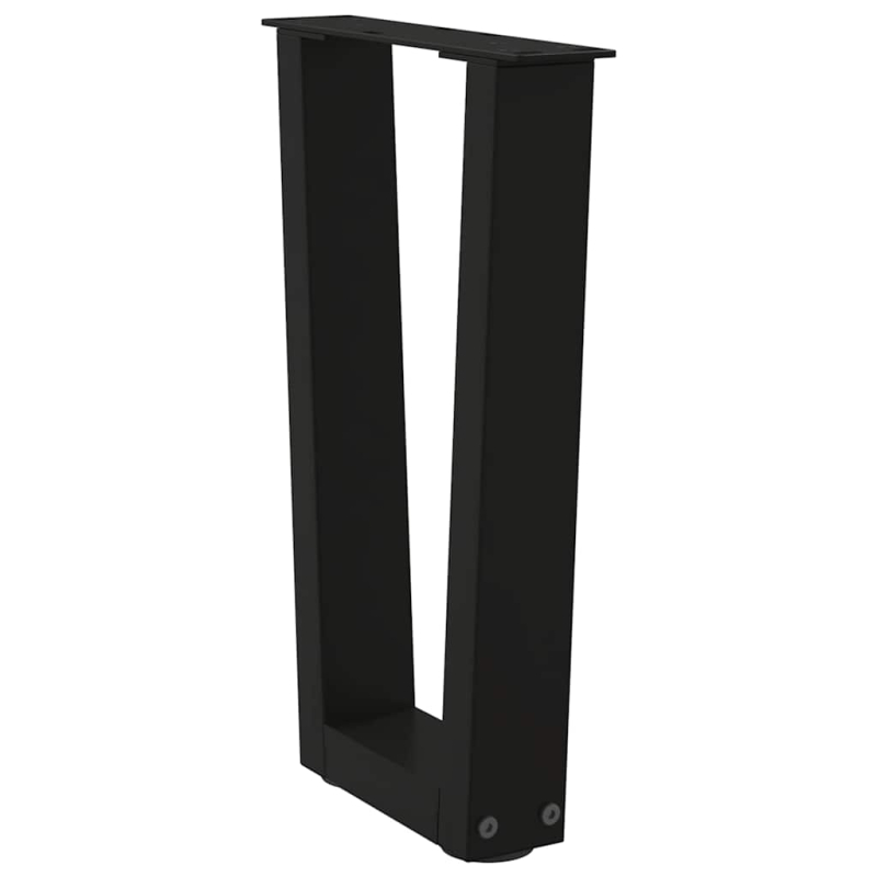 Esstisch Beine V-Form 2 Stück Schwarz 28x(42-43,3) cm Stahl