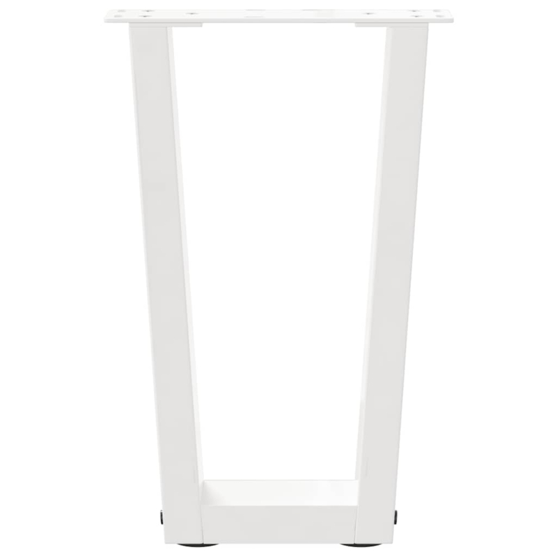 Esstisch Beine V-Form 2 Stück Weiß 28x(42-43,3) cm Stahl