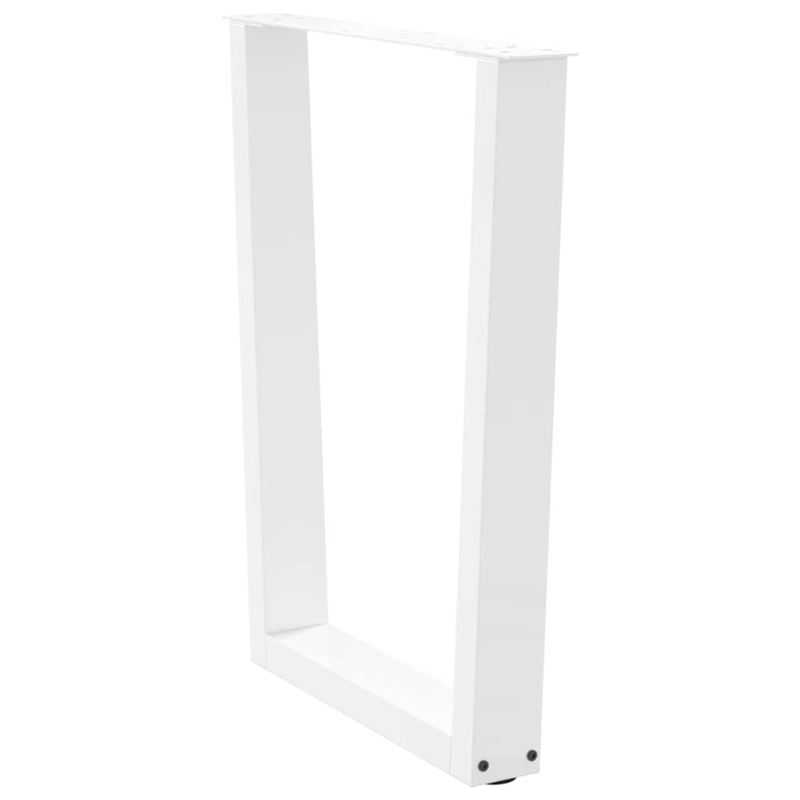 Esstischbeine V-Form 2 Stück Weiß 60x(72-73,3) cm Stahl