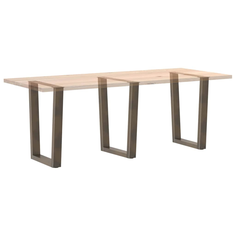 Esstischbeine V-Form 3 Stück Naturstahl 70x(72-73,3) cm Stahl