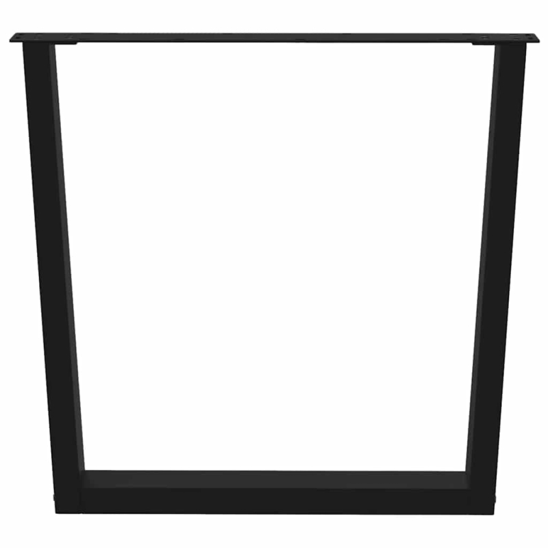 Esstischbeine V-Form 3 Stück Schwarz 90x(72-73,3) cm Stahl