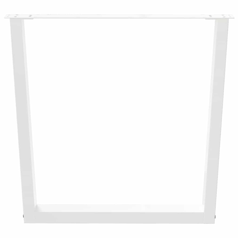 Esstischbeine V-Form 3 Stück Weiß 90x(72-73,3) cm Stahl