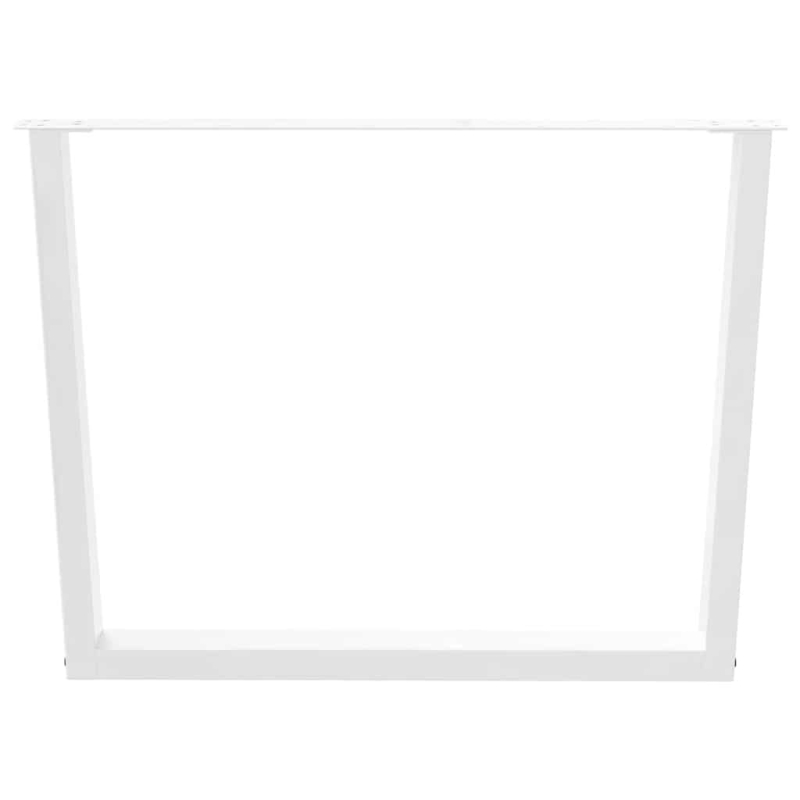 Esstischbeine V-Form 3 Stück Weiß 100x(72-73,3) cm Stahl
