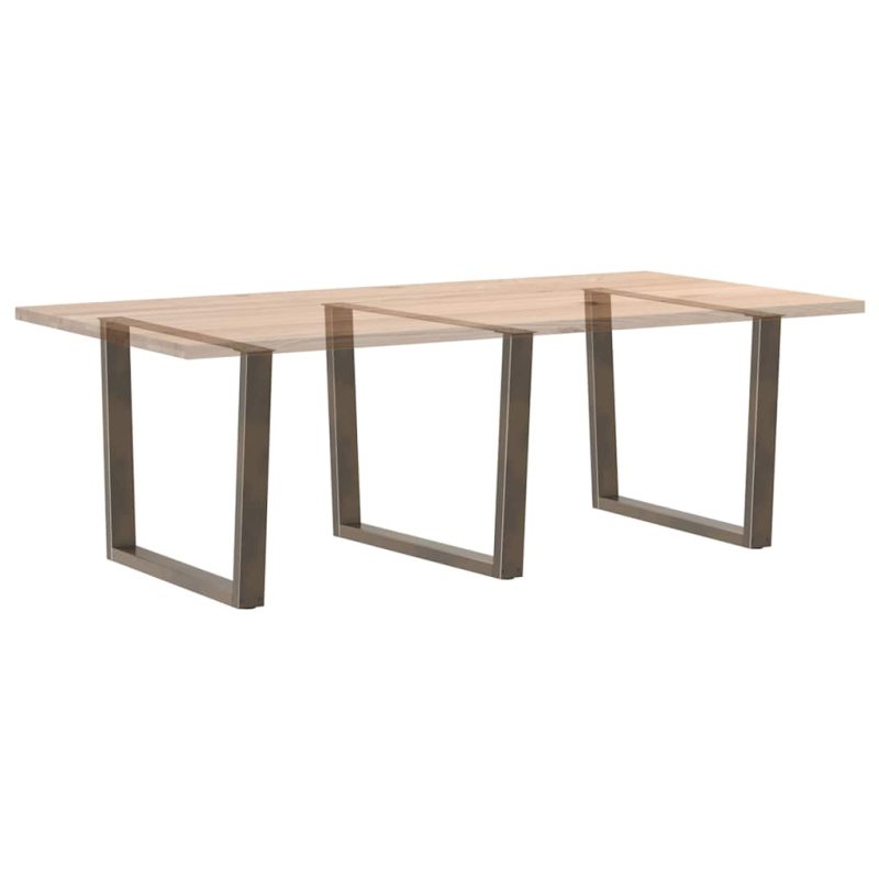 Esstischbeine V-Form 3 Stück Naturstahl 100x(72-73,3) cm Stahl