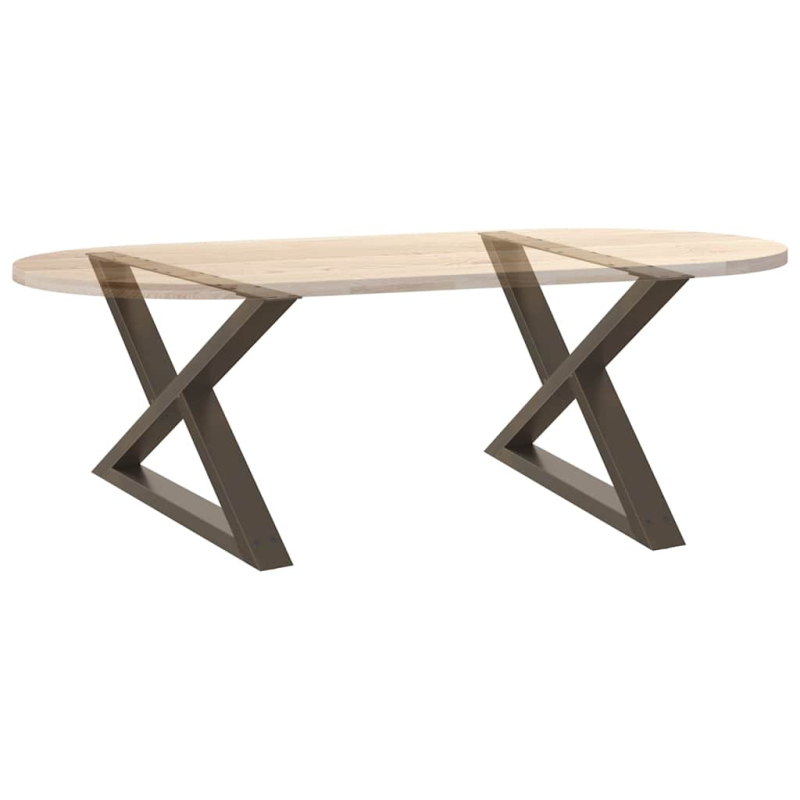 Couchtischbeine 2 Stk. Naturstahl 70x(42-43,3) cm Stahl