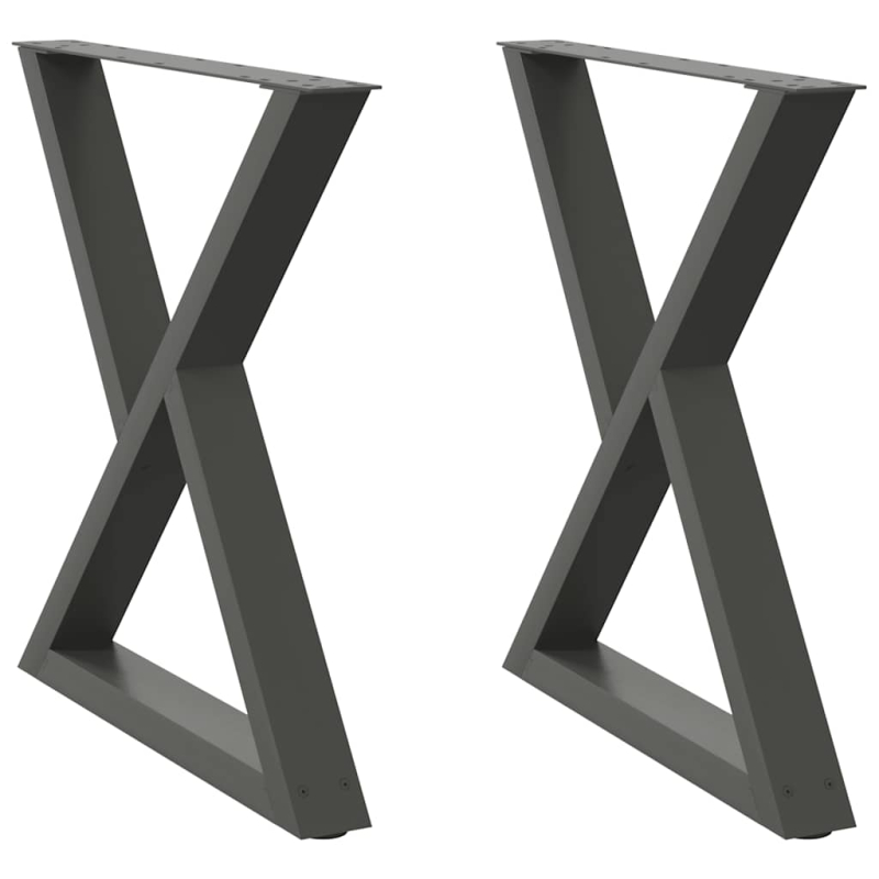 Esstisch Beine 2 Stück Anthrazit 70x(72-73,3) cm Stahl