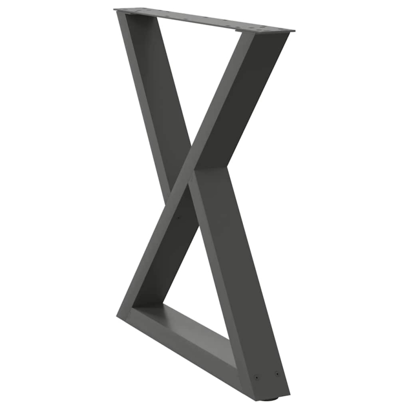 Esstisch Beine 2 Stück Anthrazit 80x(72-73,3) cm Stahl