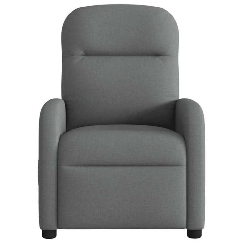 Massagesessel Elektrisch Dunkelgrau Stoff
