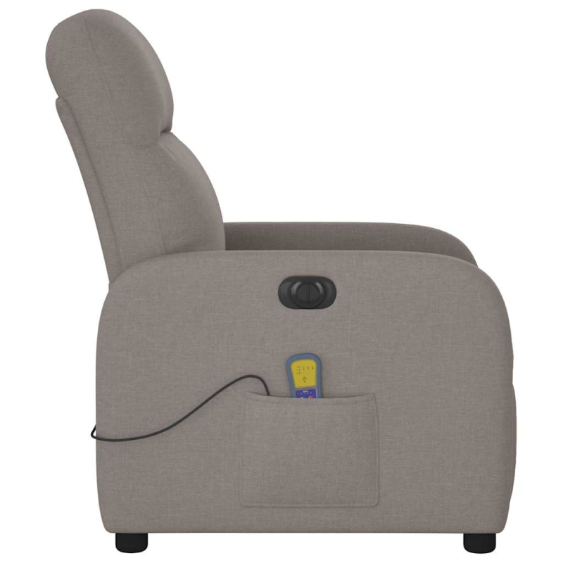 Massagesessel Elektrisch Taupe Stoff