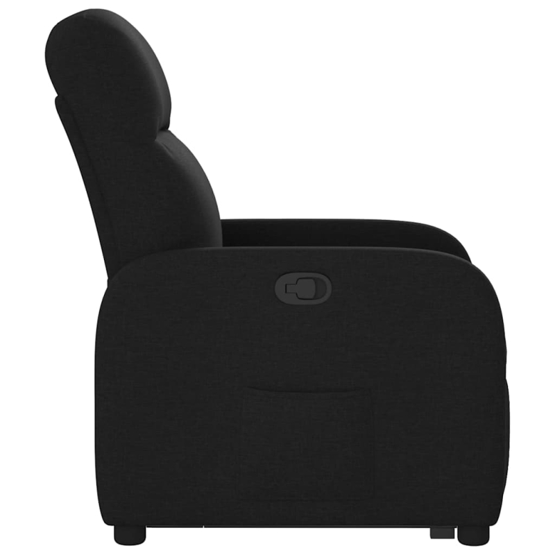 Relaxsessel mit Aufstehhilfe Schwarz Stoff
