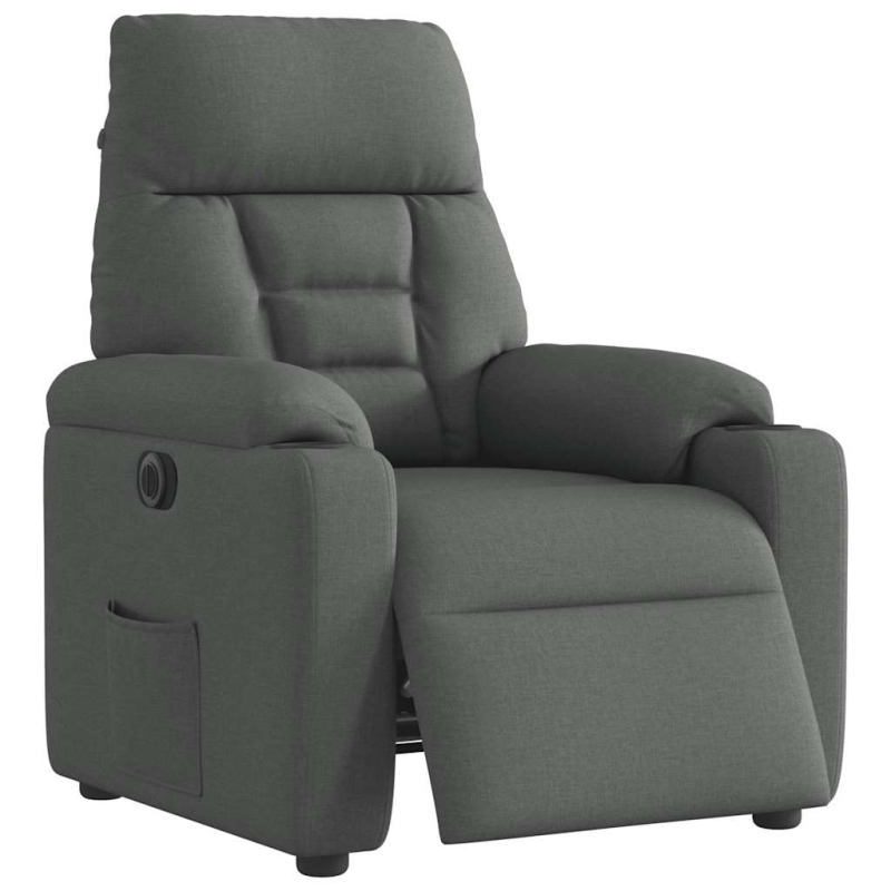 Relaxsessel Elektrisch Dunkelgrau Stoff