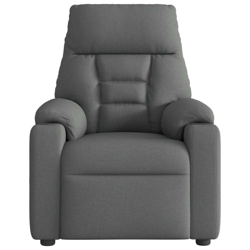 Massagesessel Elektrisch Dunkelgrau Stoff