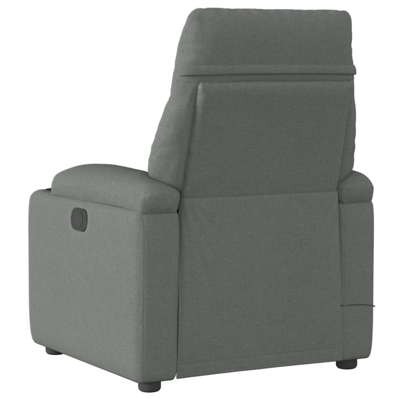 Massagesessel Elektrisch Dunkelgrau Stoff