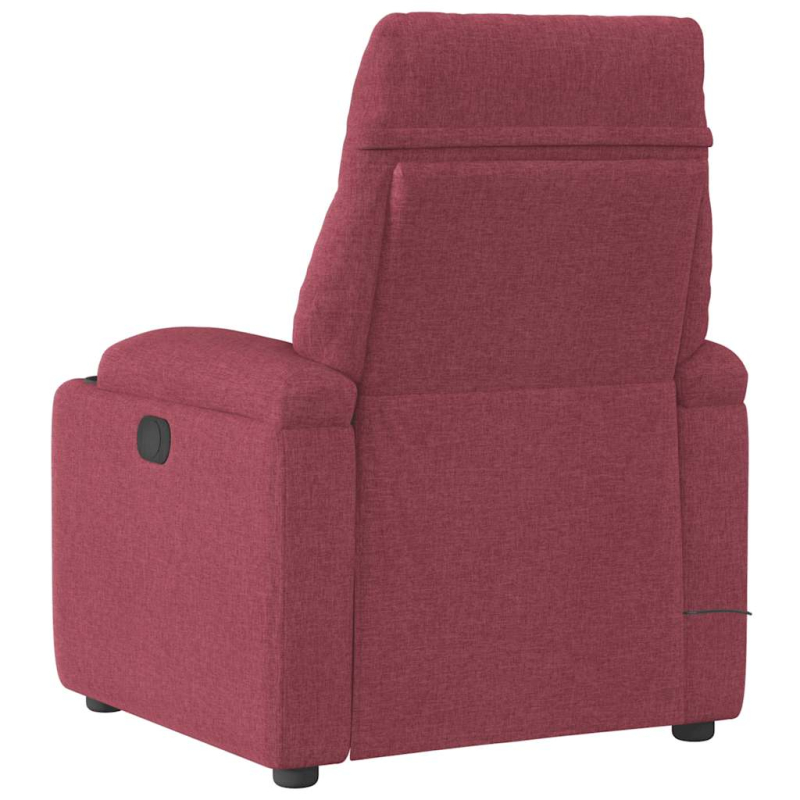 Massagesessel Elektrisch Weinrot Stoff