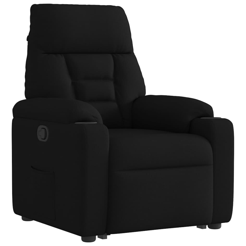 Relaxsessel mit Aufstehhilfe Schwarz Stoff