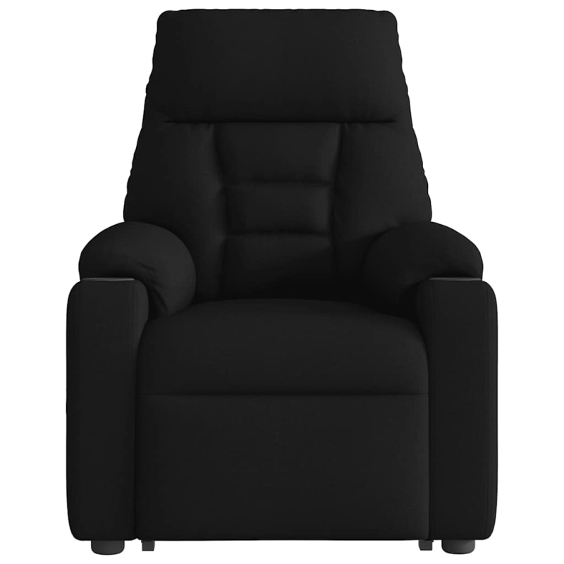 Relaxsessel mit Aufstehhilfe Schwarz Stoff