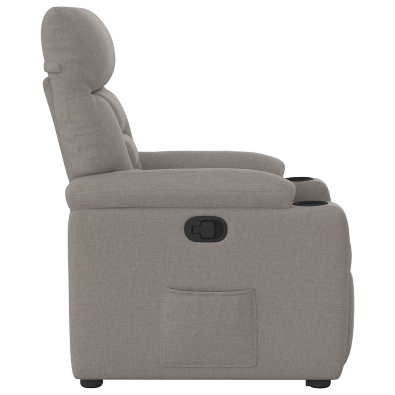 Relaxsessel mit Aufstehhilfe Taupe Stoff