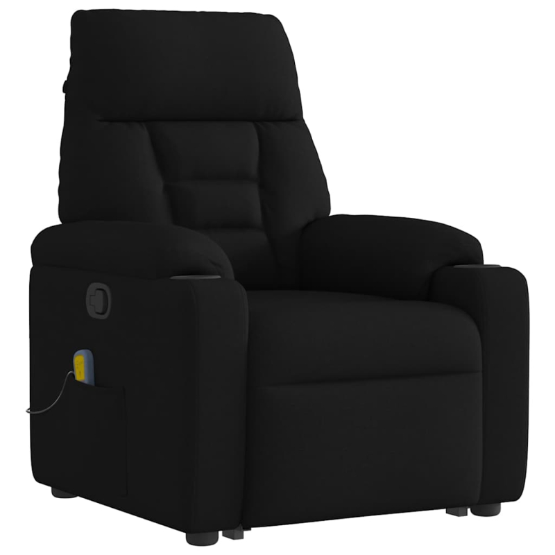 Massagesessel mit Aufstehhilfe Schwarz Stoff