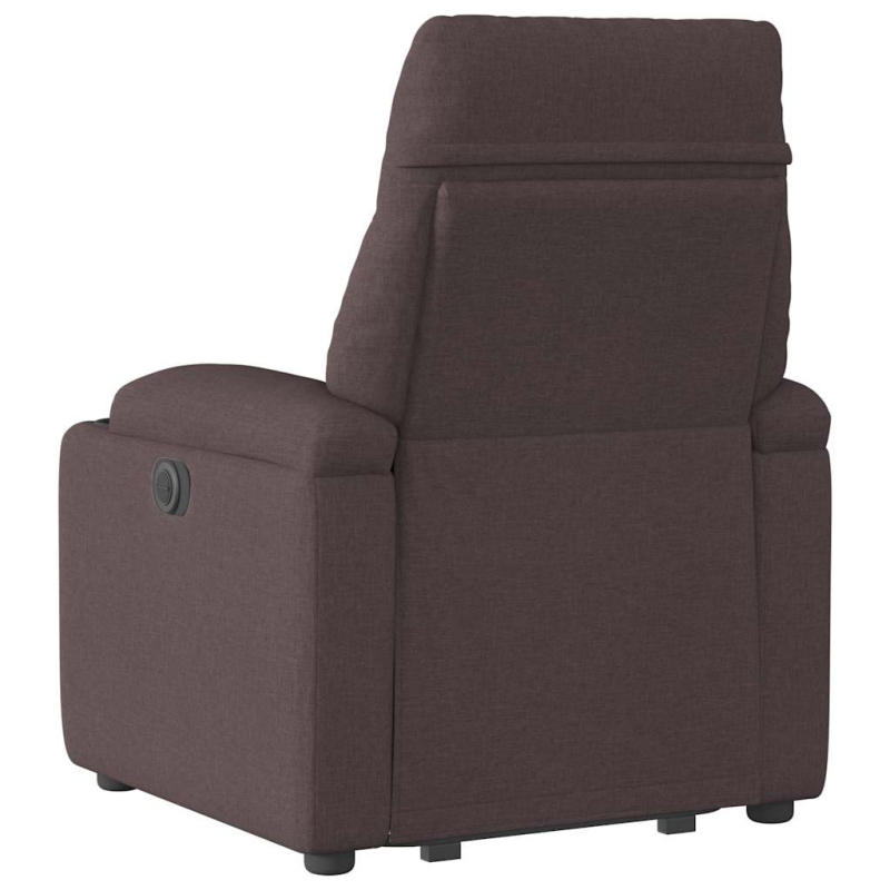 Relaxsessel mit Aufstehhilfe Elektrisch Dunkelbraun Stoff