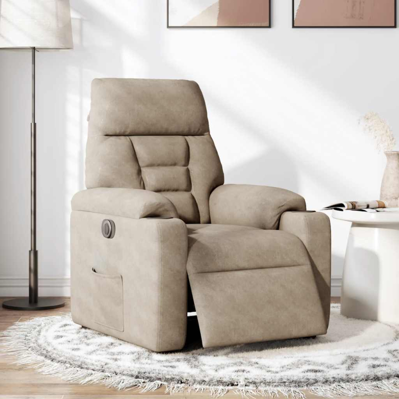 Relaxsessel Elektrisch Taupe Mikrofasergewebe