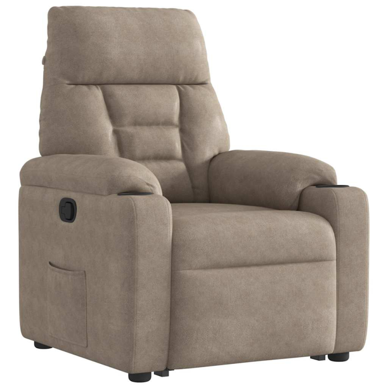 Relaxsessel mit Aufstehhilfe Taupe Mikrofasergewebe