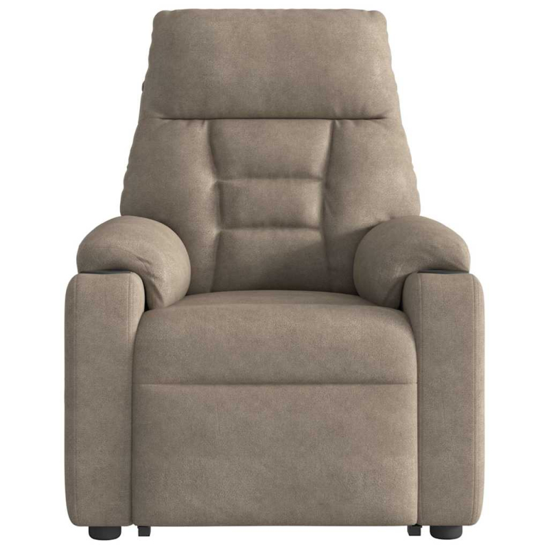 Relaxsessel mit Aufstehhilfe Taupe Mikrofasergewebe