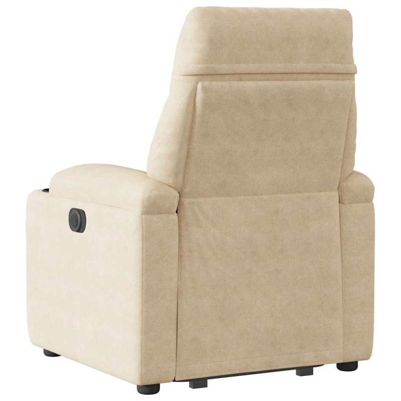 Relaxsessel mit Aufstehhilfe Elektrisch Creme Mikrofasergewebe
