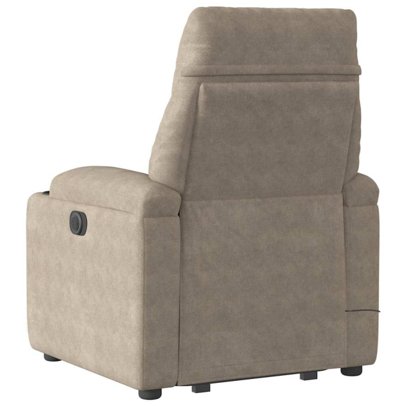 Massagesessel Aufstehhilfe Elektrisch Taupe Mikrofasergewebe