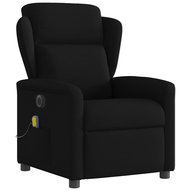 Massagesessel Elektrisch Schwarz Stoff