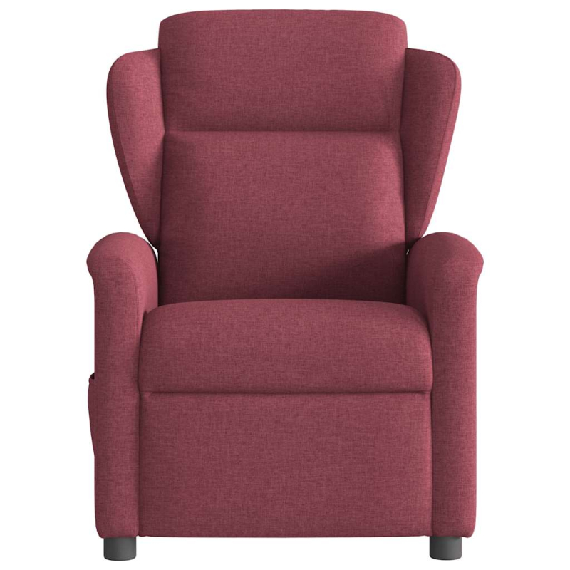 Massagesessel Elektrisch Weinrot Stoff