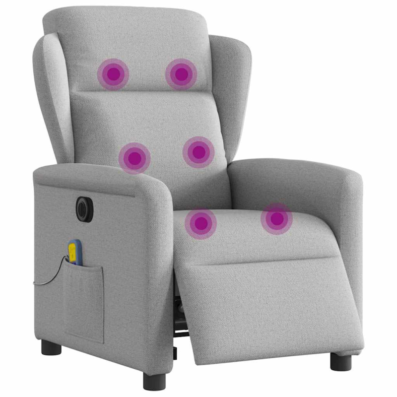 Massagesessel Elektrisch Wolkengrau Stoff