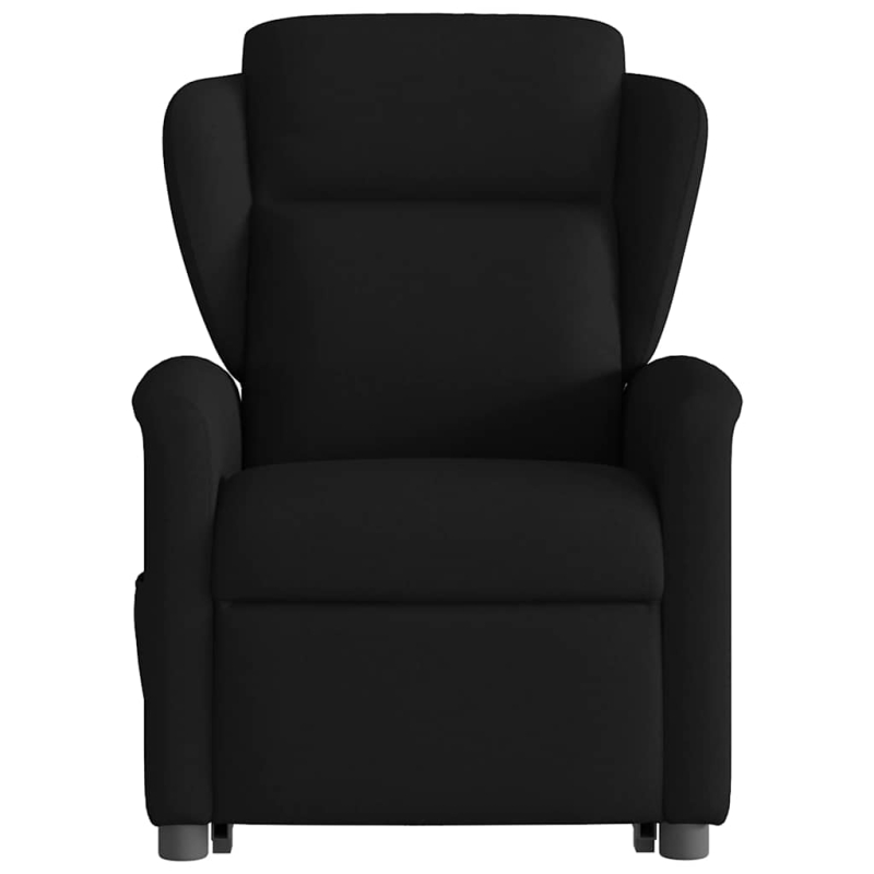 Massagesessel mit Aufstehhilfe Schwarz Stoff